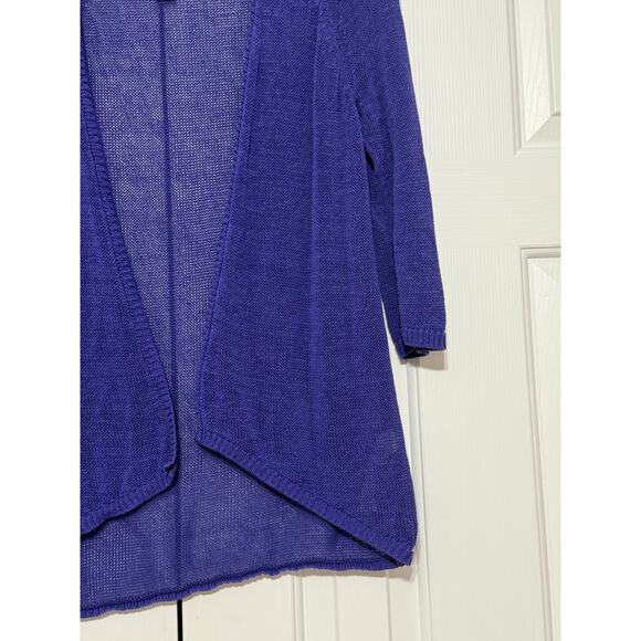 Chico's Blue 3/4 Sleeve Open-Front Cardigan, Size 0 - Picture 4 of 6
